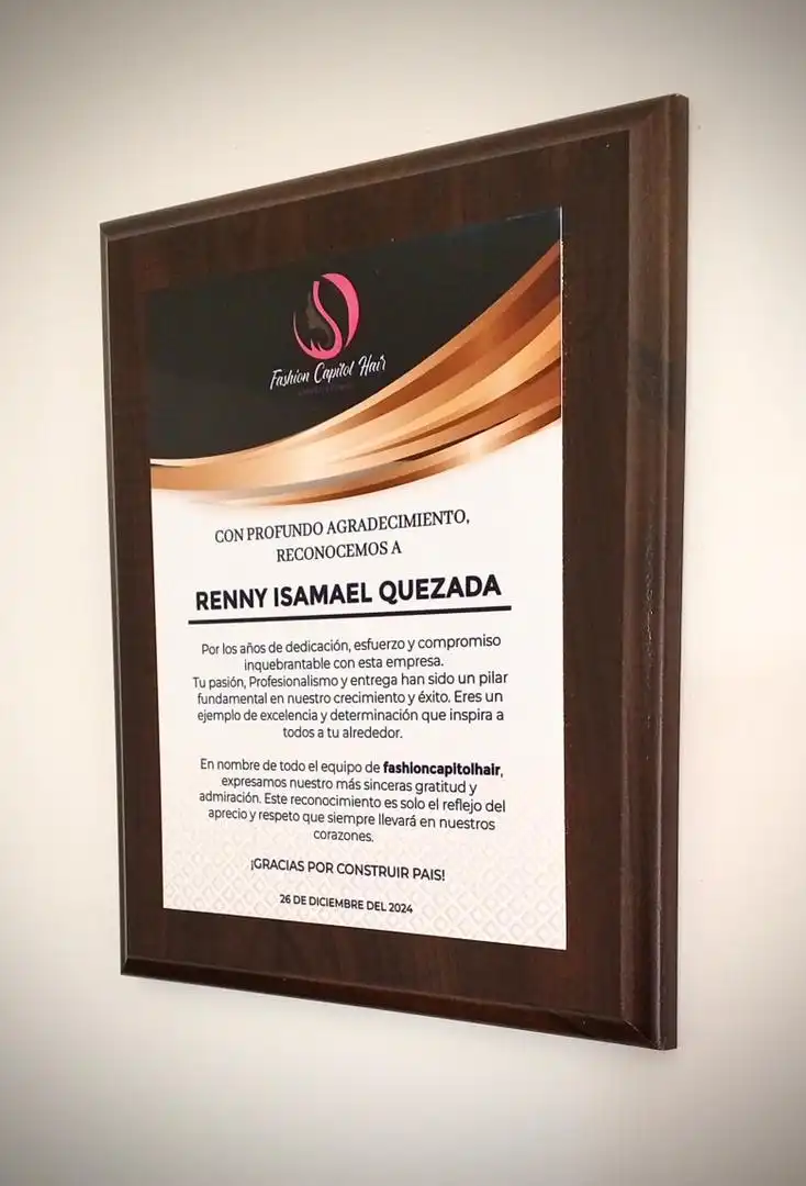 placa-h2-fashion-capitol-hair Placa de Reconocimiento H2